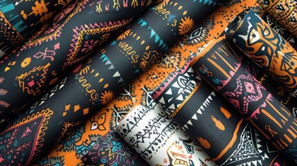 Seamless Patterns of Fabric and Wallpaper with Tribal Print Designs
