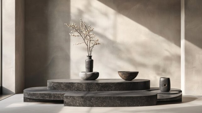 In this majestic and polished display, an empty bronze podium stands as a symbol of tradition