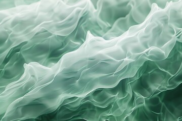 Obraz premium Abstract green waves wallpaper