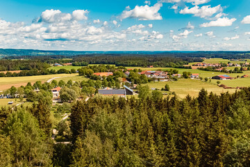 Alpine summer view at Oberreith, Muehldorf am Inn, Bavaria, Germany