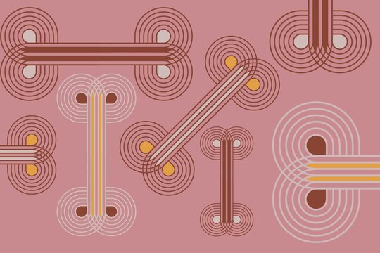 Abstract geometric shapes with a retro vibe