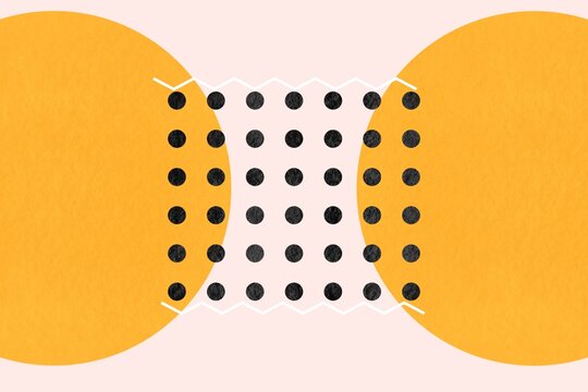 Abstract geometric shapes with dotted pattern