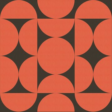 Abstract red circles pattern on a black background