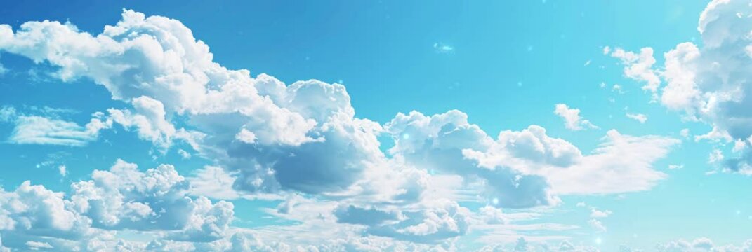 Huge heap bright white cloud moving on the blue sky. Blue sky and white cloud. Beautiful sky background.