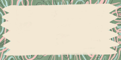 Abstract pastel pattern with blank banner space
