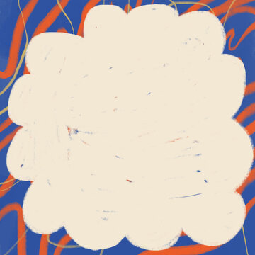 Abstract cloud shape with dynamic line patterns