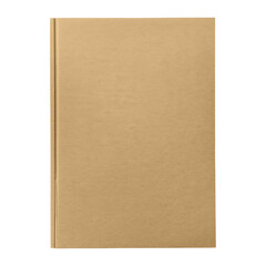 Note Book With Craft Paper Cover Photo Isolate Book thick Cover Mock Up on white background