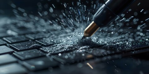 Illustration of Safeguarding Privacy and Security by Deleting Computer Data. Concept Data Privacy, Computer Security, Cyber Protection, Information Management