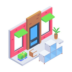 Moving Home Isometric Icons 
