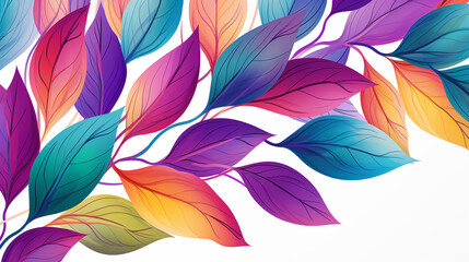 Vibrant Abstract Leaf Art