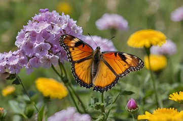 Naklejka premium birds flying over rivers and mountains wallpaper illustration. illustration for wallpaper.