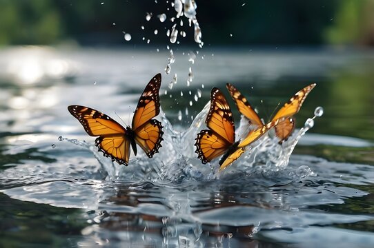 Soroca. Moldova. 06.22.2019. Nature. Butterfly in nature on the banks of the Dniester river at Tătătrăuca Noua.