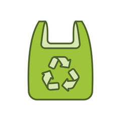 Recycled Plastic Bag vector icon