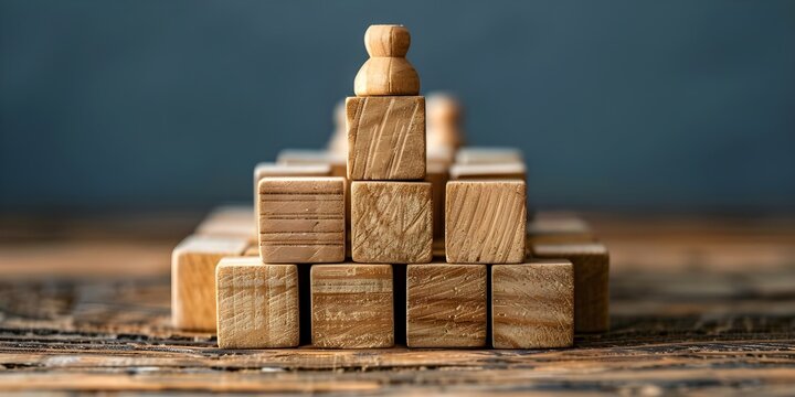Wooden blocks descending like podium representing customer service aspects to satisfaction. Concept Customer Service, Wooden Blocks, Satisfaction, Podium, Aspects