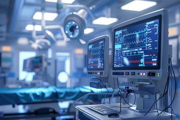 Fototapeta premium Empty operating room in hospital