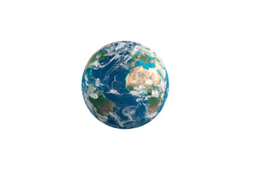 High-resolution image of planet Earth showcasing continents, oceans, and cloud formations, highlighting natural beauty and geographical diversity.