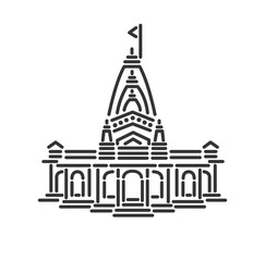 Obraz premium nageshvar jyotirlinga temple icon