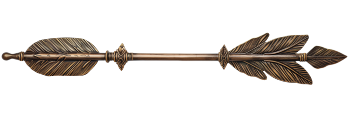 Bronze Arrow with Intricate Feather Details