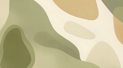 Fototapeta premium Abstract khaki Shapes with soft Textures. Calming Background