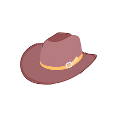 old cowboy hat cartoon. american head, rancher west, retro logo old cowboy hat sign. isolated symbol vector illustration