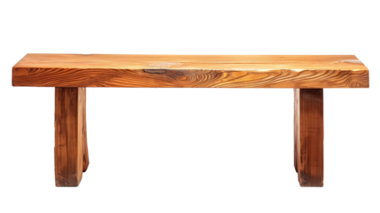 Minimalist Wooden Bench with Natural Finish