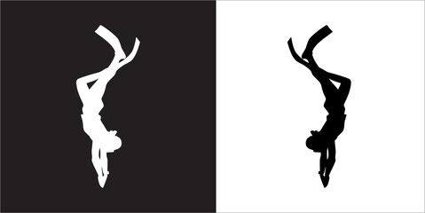 Fototapeta premium IIlustration Vector graphics of Diving icon