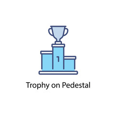 Trophy on Pedestal vector icon