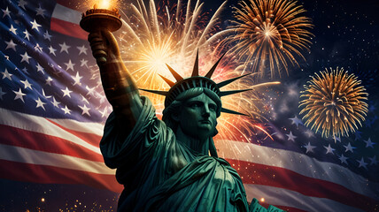 Obraz premium Happy 4th of July Independence Day USA . Fourth of July background.