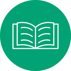 Reading line circle icon