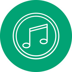 Music player line circle icon