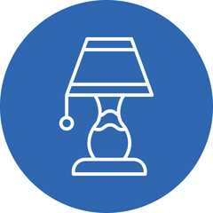 Table lamp line circle icon