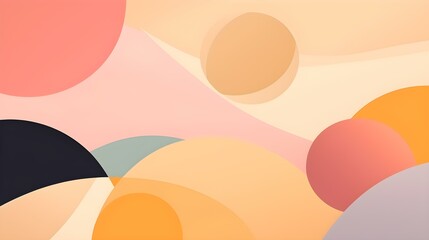 Abstract colorful Shapes with soft Textures. Calming Background
