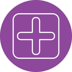 Obraz premium Plus line circle icon