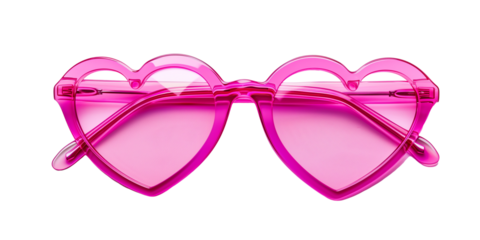 Pink Heart-Shaped Sunglasses