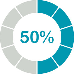 Circular progress bar infographic element forty percent 