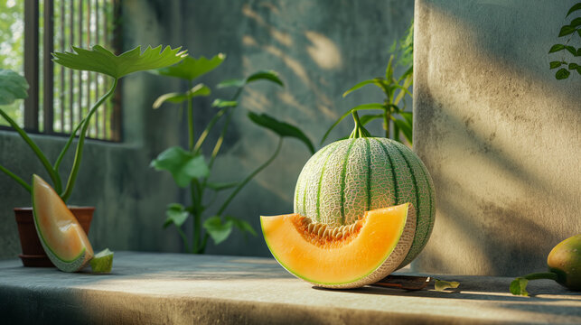 Welttag der Melone am 11. August isoliert Generative AI