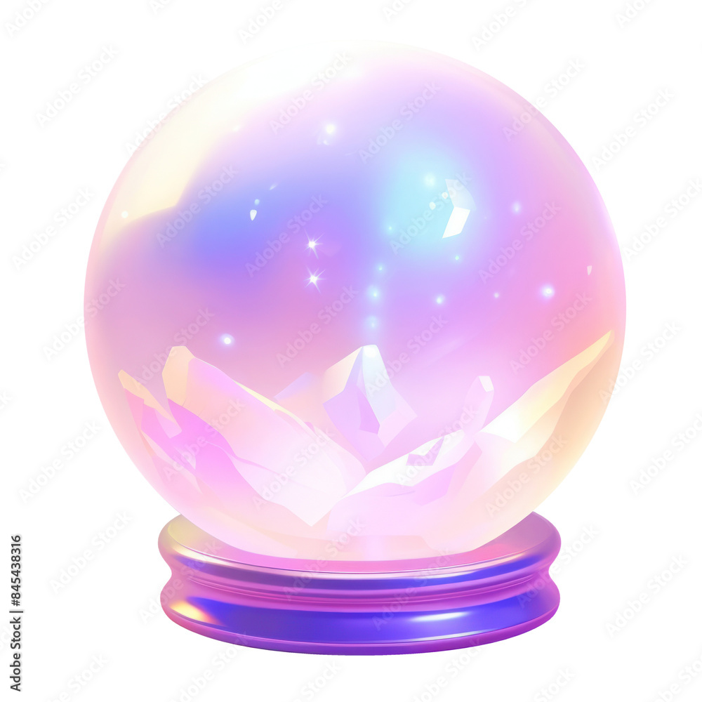 Sticker PNG Crystal ball lighting sphere purple.