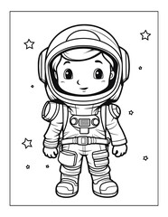 Astronaut Coloring Pages for coloring book