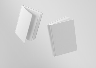 floating hardcover book mockup