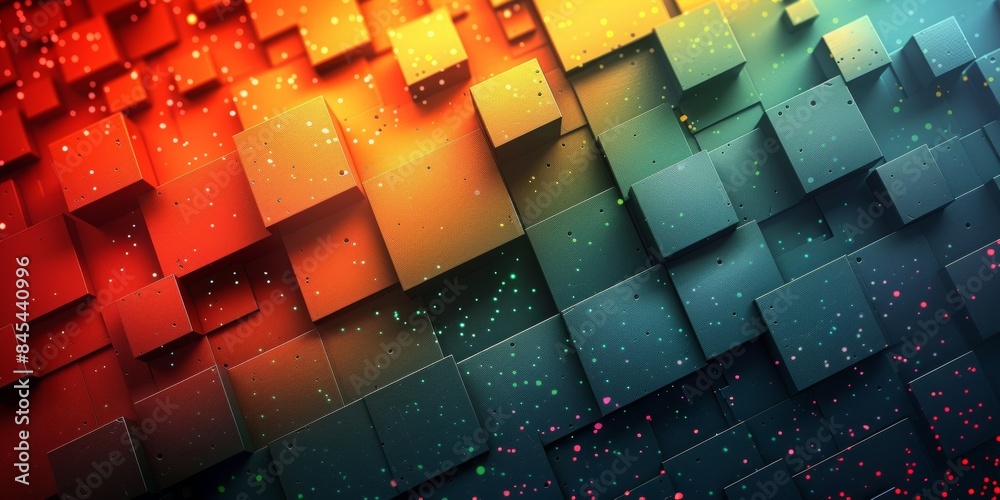 Canvas Prints modern gradient background from dark green to orange