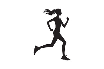 Female athlete silhouette.