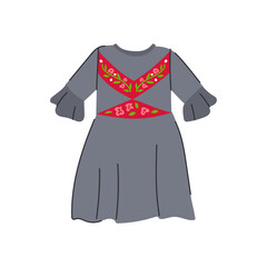 Obraz premium party cowgirl dress cartoon. fashion flower, slogan autumn, vintage beautiful party cowgirl dress sign. isolated symbol vector illustration