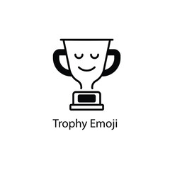 Trophy Emoji vector icon