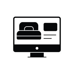 Online reservation vector icon