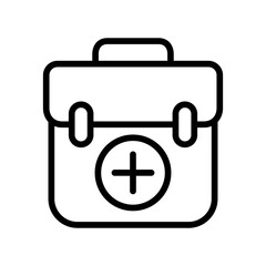 medic kit icon line vector design illustration in trendy style