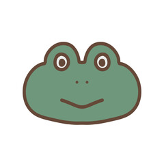 frog on white background