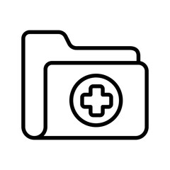 Fototapeta premium patient data icon line vector design illustration in trendy style