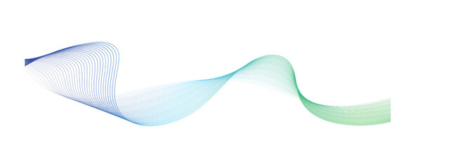 smooth flowing wave lines dynamic gradient isolated on transparent background concept of technology, digital, communication, science, music vector illustration