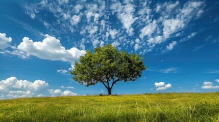 Obraz premium Blue sky behind a tree
