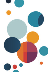 Colorful, abstract speech bubbles on an abstract background